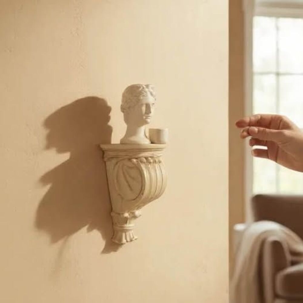 Small White Sconce Shelves (2: Pair)